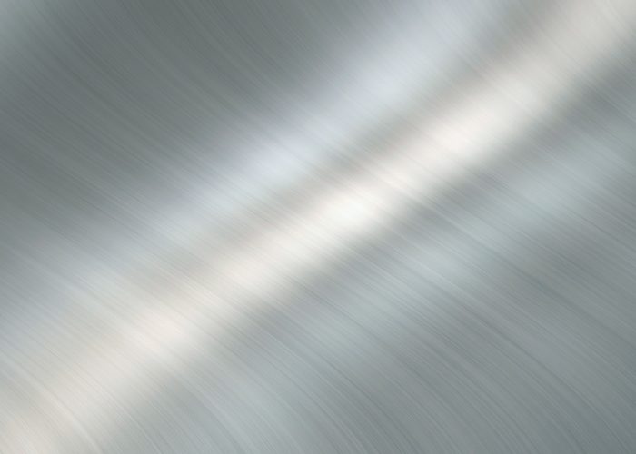 Brushed metal plate